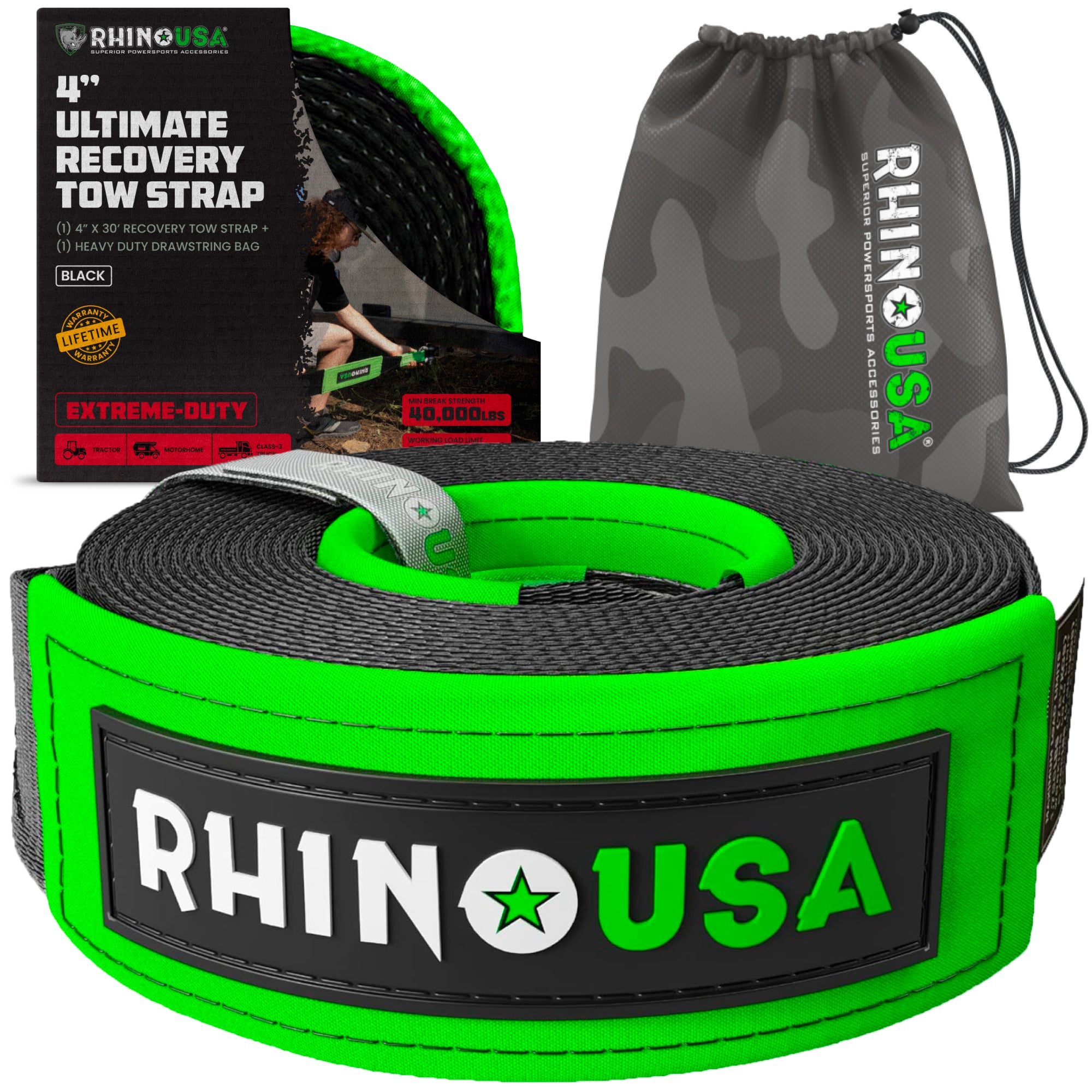 4" x 30' Ultimate Recovery Tow Strap