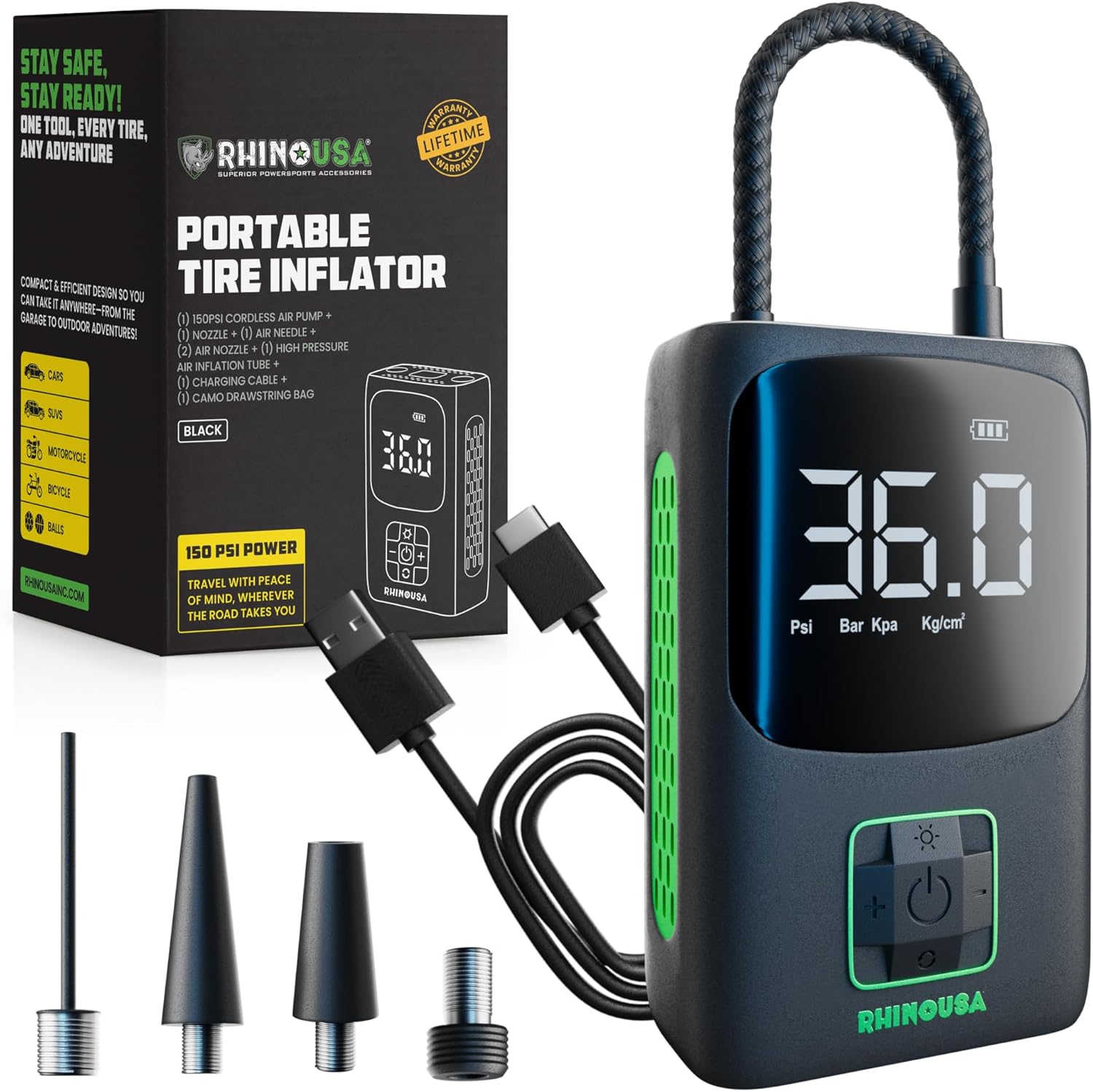 150 PSI Portable Tire Inflator