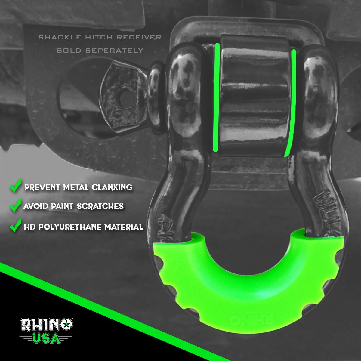 D-Ring Shackle Isolators Recovery Rhino USA 